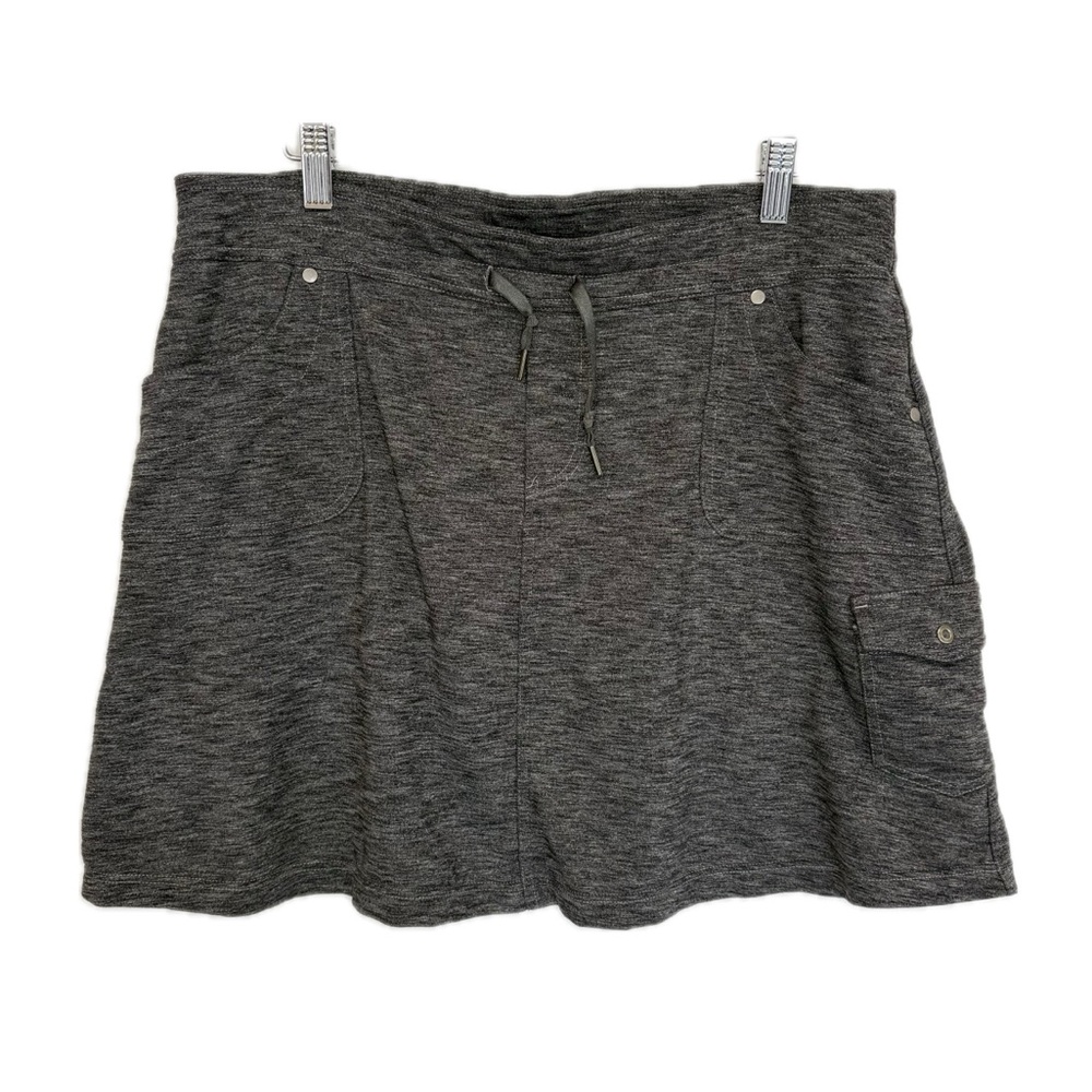 Kuhl Heathered Charcoal Gray A-Line Skirt